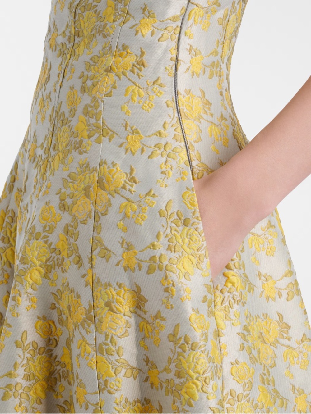 Simkhai Octavia Floral Jacquard Strapless Gown - Picture 3 of 6